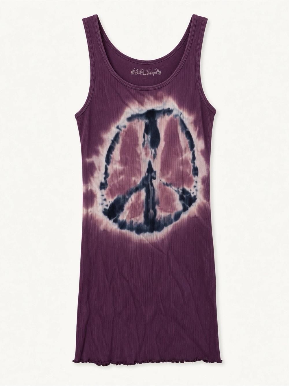 L.O.L. Vintage Purple Tie-Dye Peace Tank